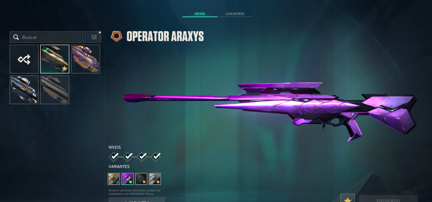 Conta com skins limitadas