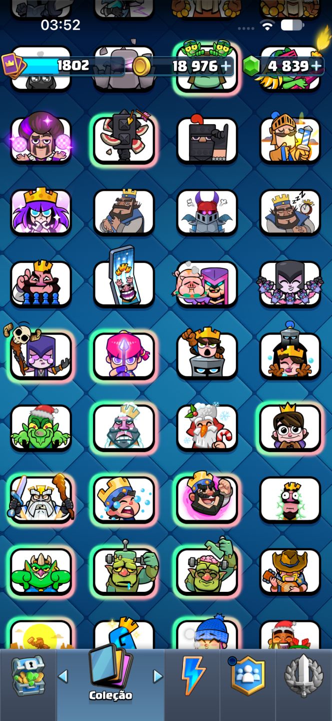 Conta clash royale, 10 anos com várias cartas full