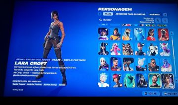 CONTA DE FORTINITE RARA COM NEYMAR LARAH CROFT E MUITAS TRYHARDS