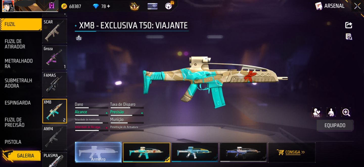 CONTA FREE FIRE COM CONJUNTO JIRAIYA | CONJUNTO MANO CASUAL | MP40 MECÂNICA