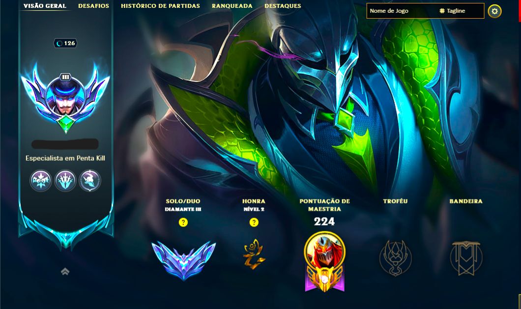 SKIN LENDÁRIA ZED GALANTE + [ DIAMANTE 3 COM 60% DE WIN RATE ] + [ TROCA NICK ]