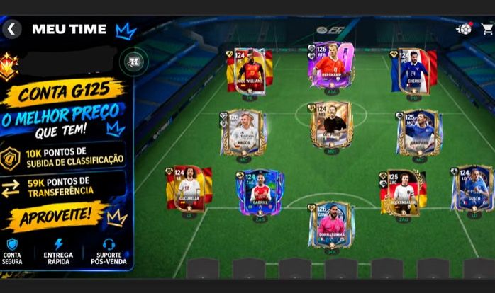 [MENOR PREÇO!] CONTA DE FIFA/EA FC MOBILE - GER 125+ INCRÍVEL PARA VOCÊ AGORA!