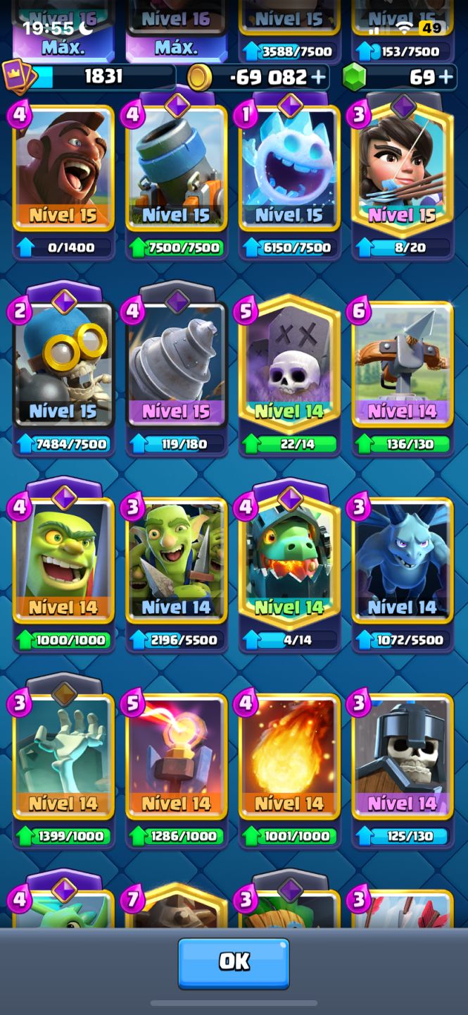 COMBO 3 CONTAS: BRAWL STARS + COC + CLASH ROYALE