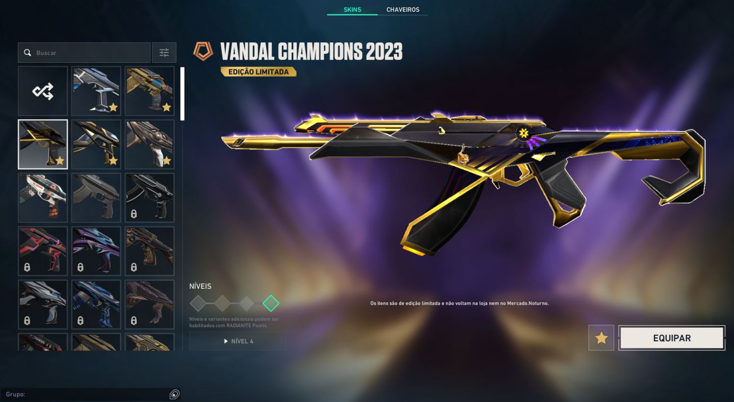 Conta de valorant com 4 skins limitadas