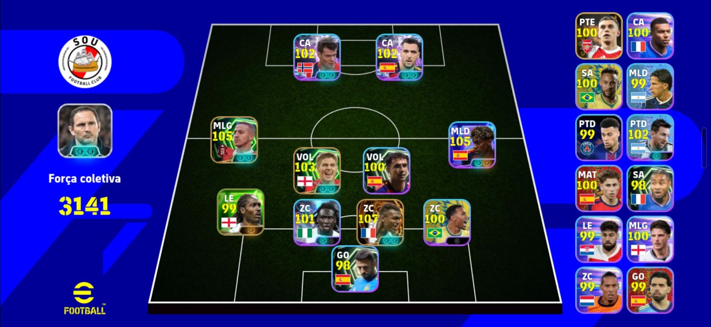 Conta de Efootball com yamal e desailly