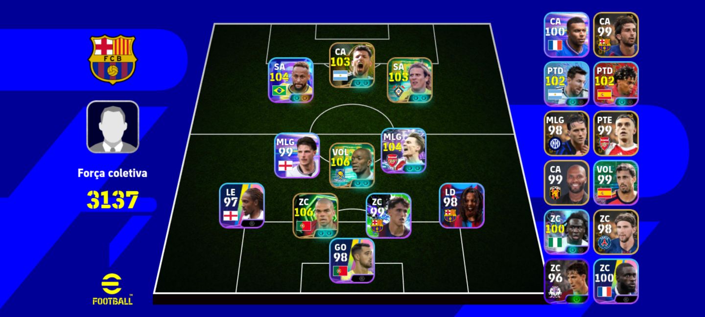 Conta de EFOOTBALL Neymar blitz+Makelele...