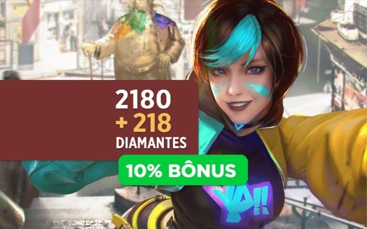 (MAIS BARATO DO SITE)DIAMANTES VALOR ORIGINAL COM +10 BÔNUS FREE FIRE