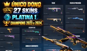 Valorant | Platina 1 | 27 Skins | Champions 2023/2024