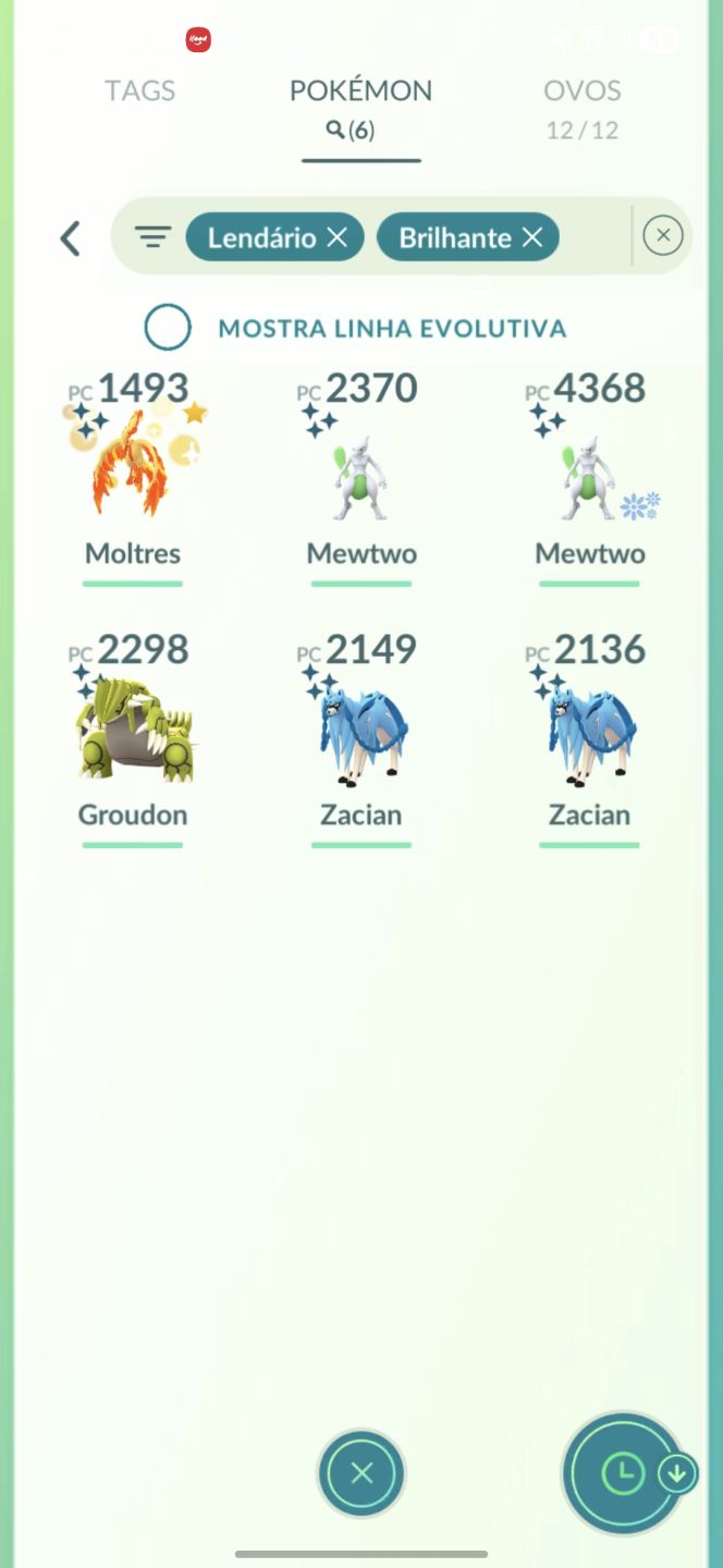 Moltres Shundo Galar + lendários shinys + brilhantes + 100% - Conta Pokemon Go