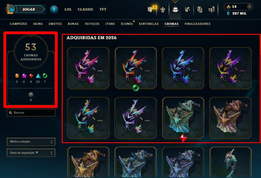 CONTAS MONOCHAMPIONS/ 1 MILHAO DE MAESTRIA+ COM BASTANTE OU POUCA SKINS