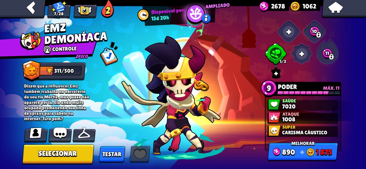 Brawl Stars 18.815 Troféus | 57 Brawlers | 4 Prestígios | Fang Full + Hipercarg