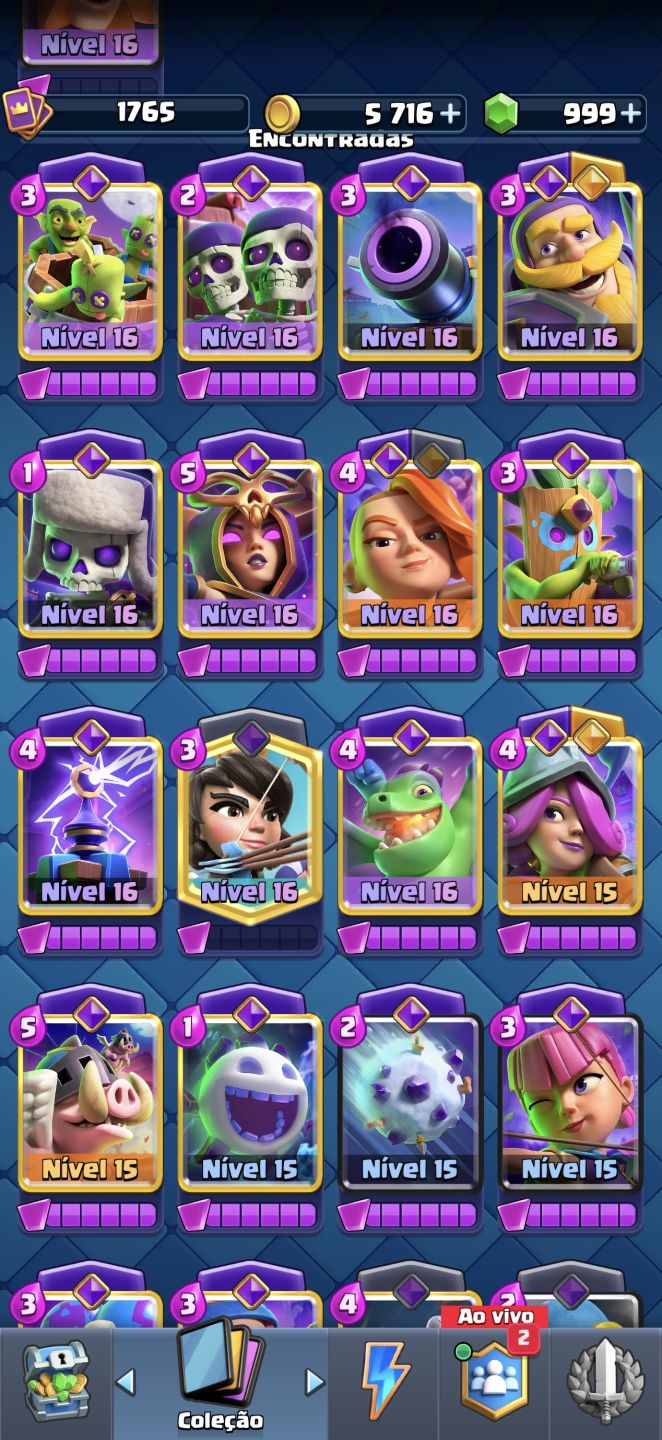 Conta de Clash Royale Full