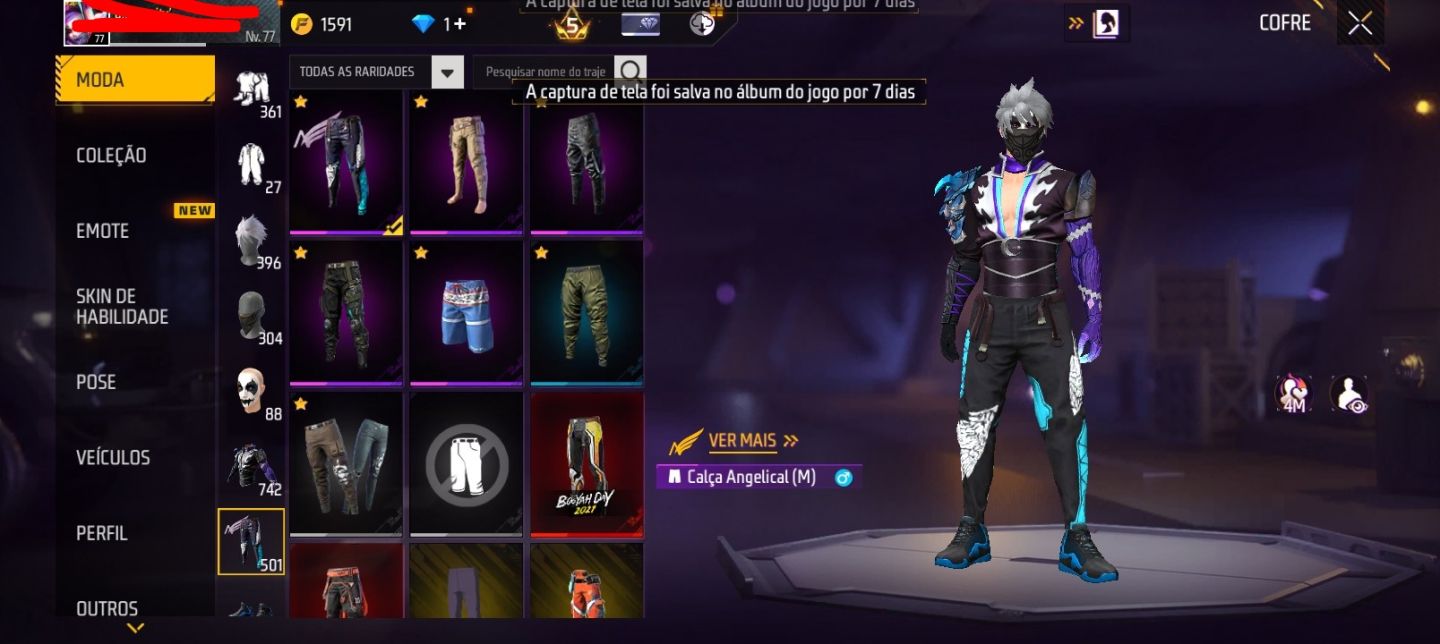 Conta free Fire (750 peitoral) quase prime 8