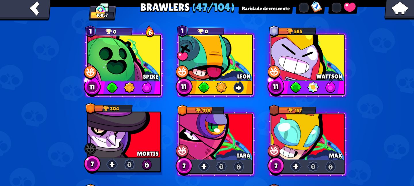 CONTA DE BRAWL STARS COM O PASSE COMPRADO