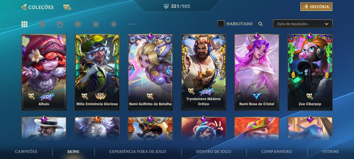 Conta wild rift mono suporte lv21