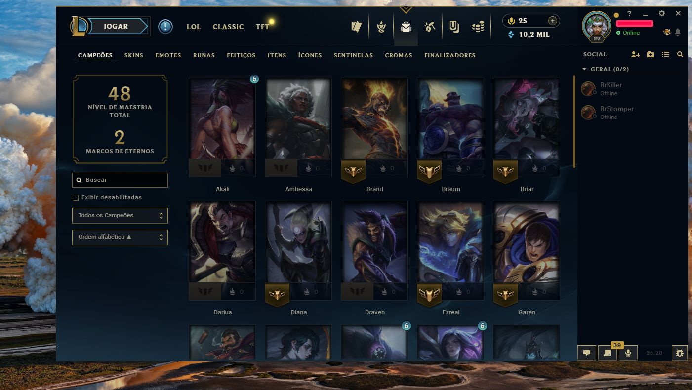 CONTA LEAGUE OF LEGENDS | NÍVEL 22