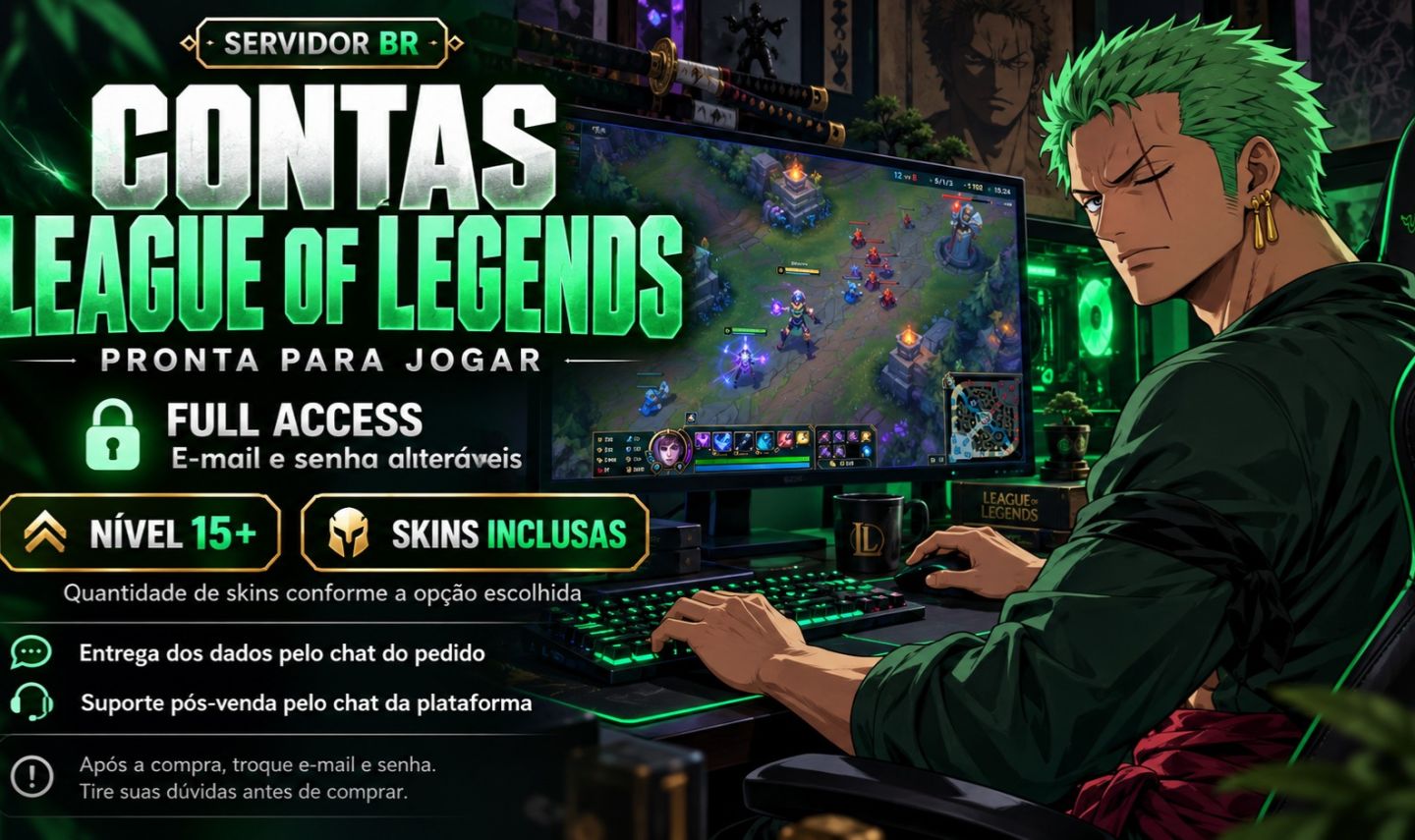 Contas LoL BR | Com Skins | Escolha a Sua Entrega Rápida