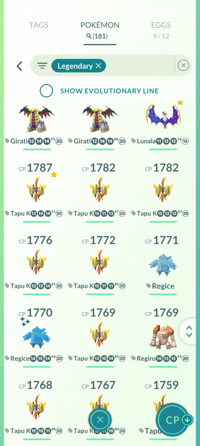 Conta de 2019 Pokemon go, recheada de lendario!