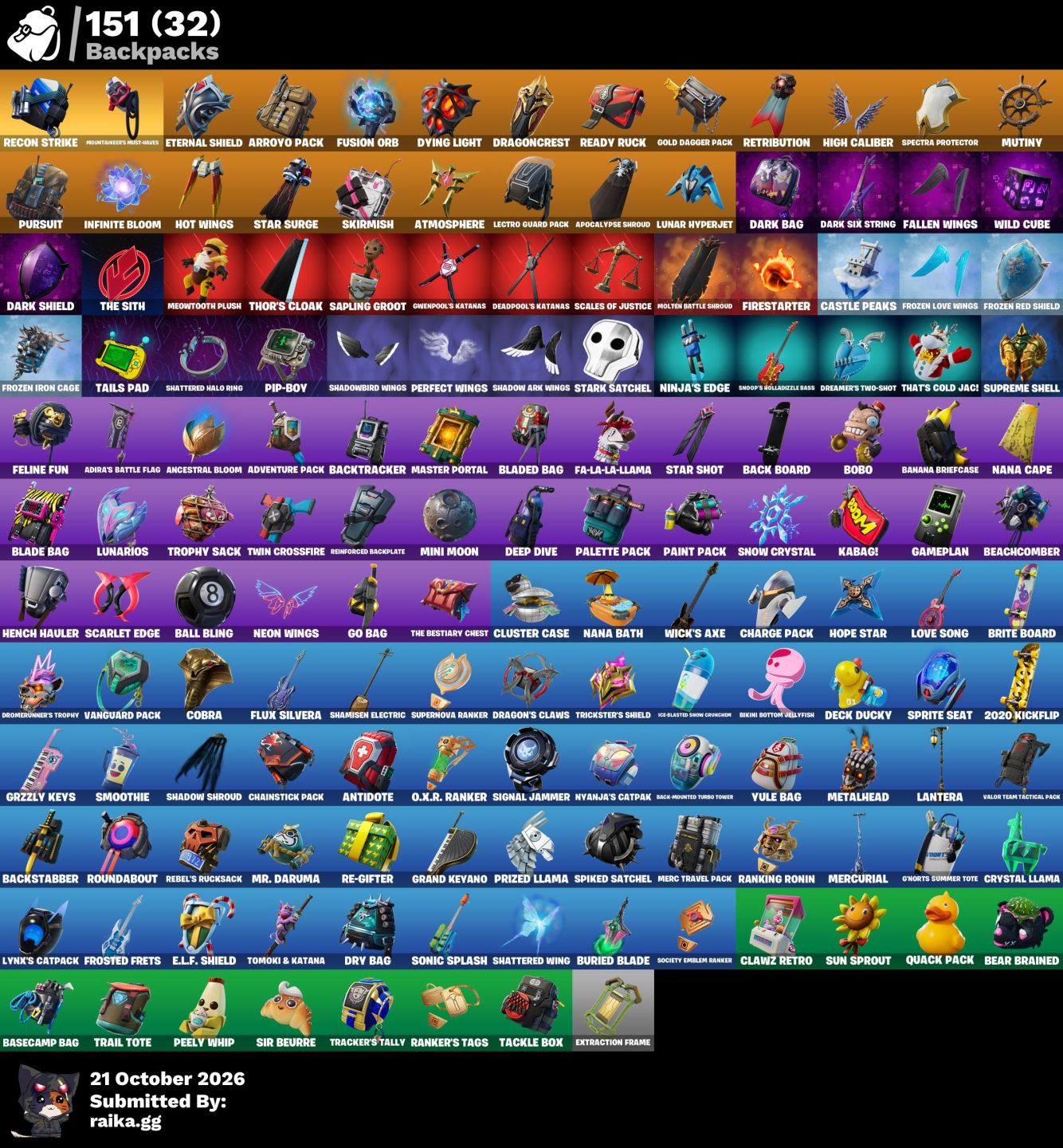 Conta de Fortnite com 107 Skins + pode rir