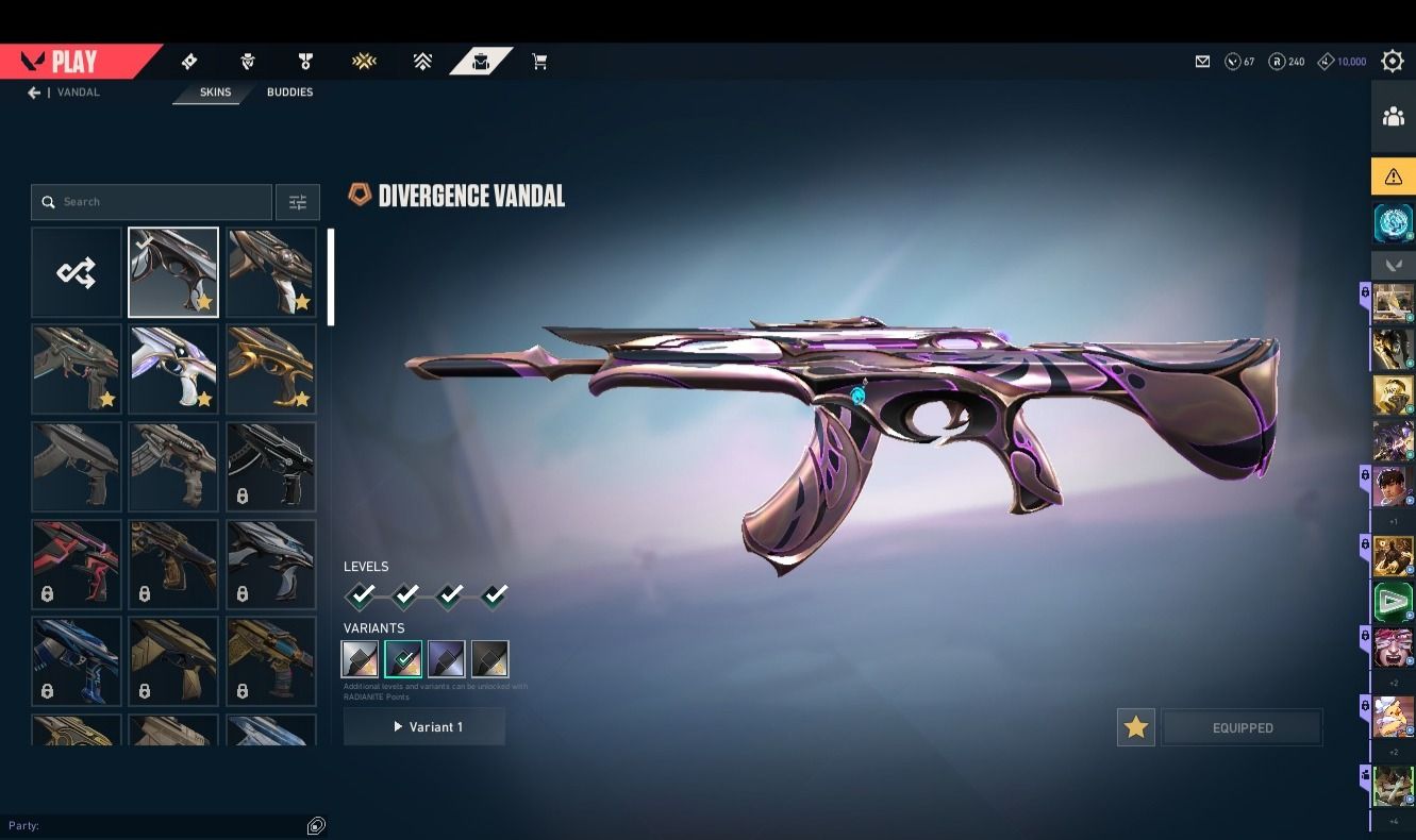 Conta valorant com skins (elo plat 1)