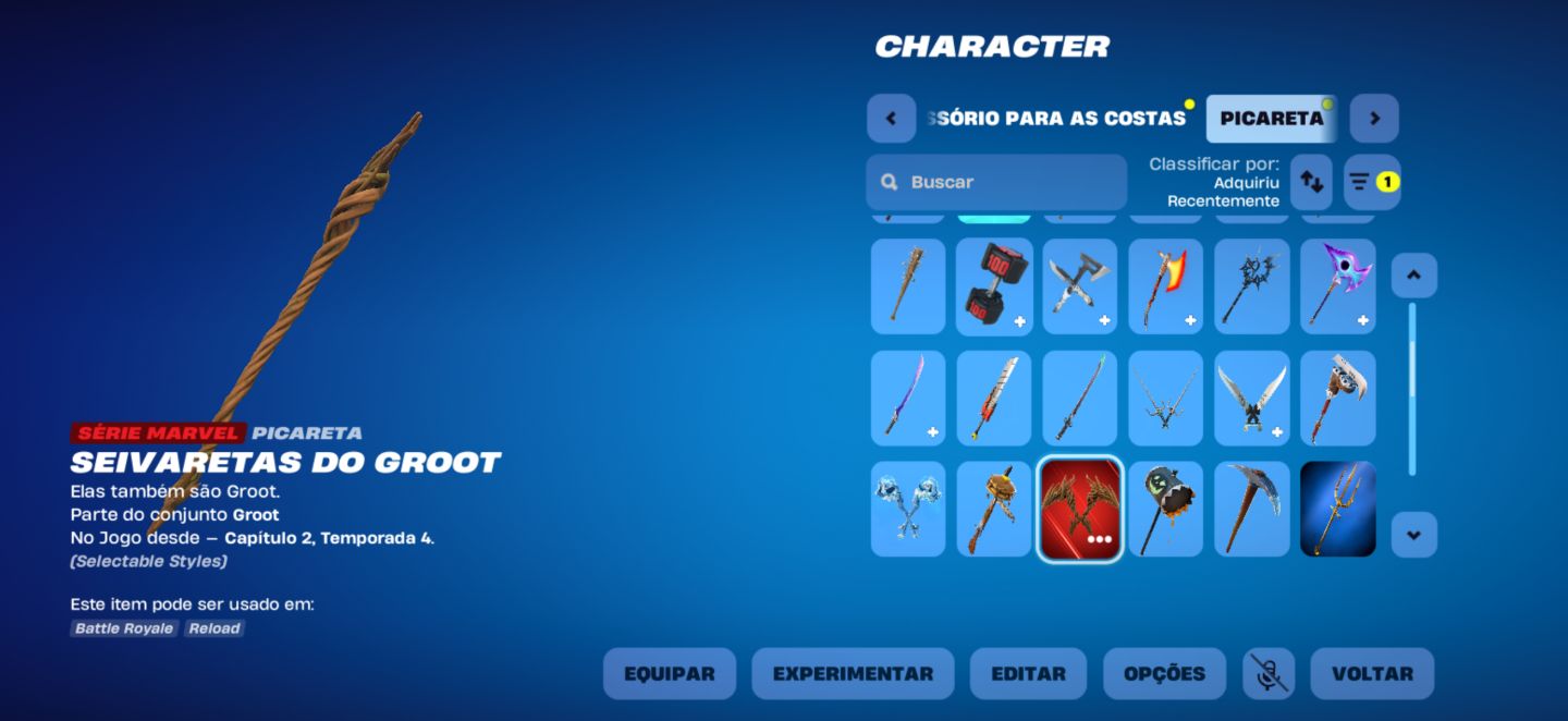 Conta capitulo 2 ,37 skins 350 vbucks , conta muito boa