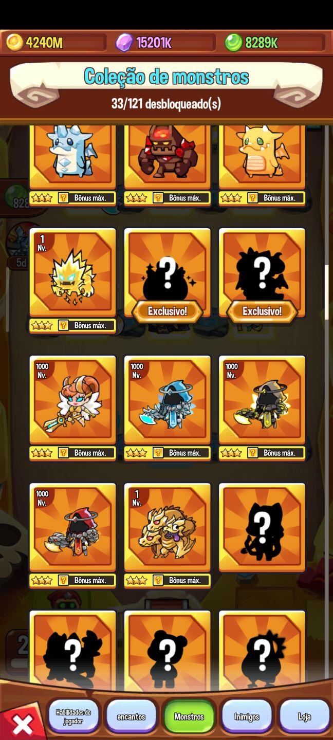 Conta de Summoners com monstros insanos le a descrição