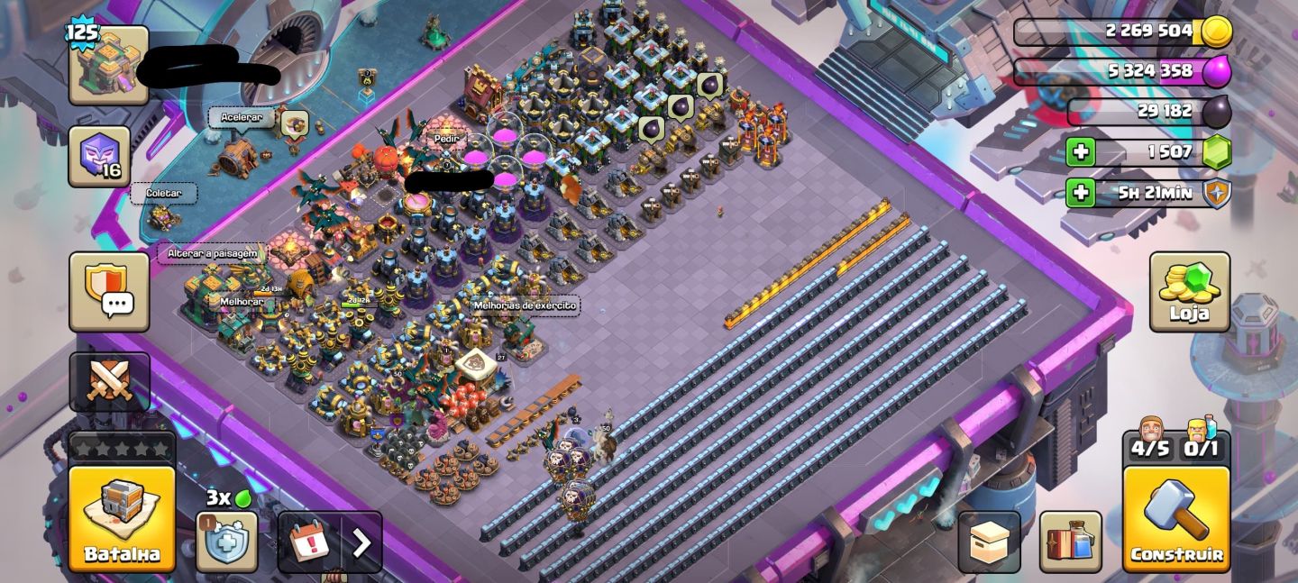 Conta COC CV14 bem upada - SKINs de heróis e paisagem