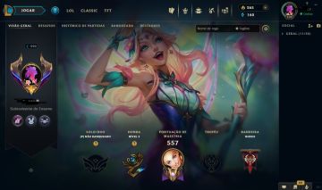 Conta Lol Feminina Desde 2014, Main Sup e Adc, Varias Skins Fofas de Lux e Lulu