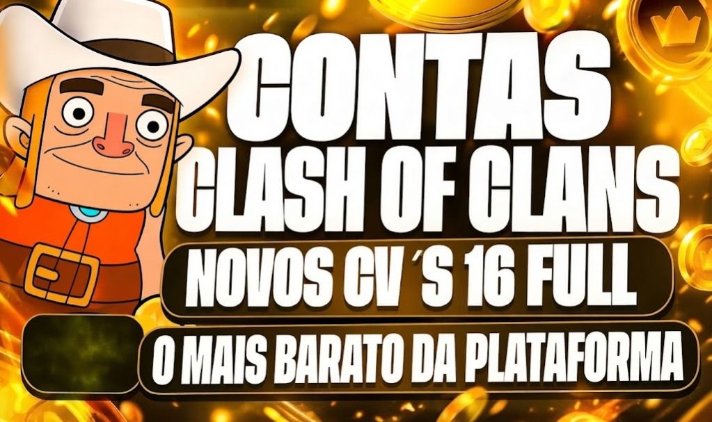 Clash Of Clans Cv16 Rushado Nível 55+ | 5 Construtores | Base Desenvolvida