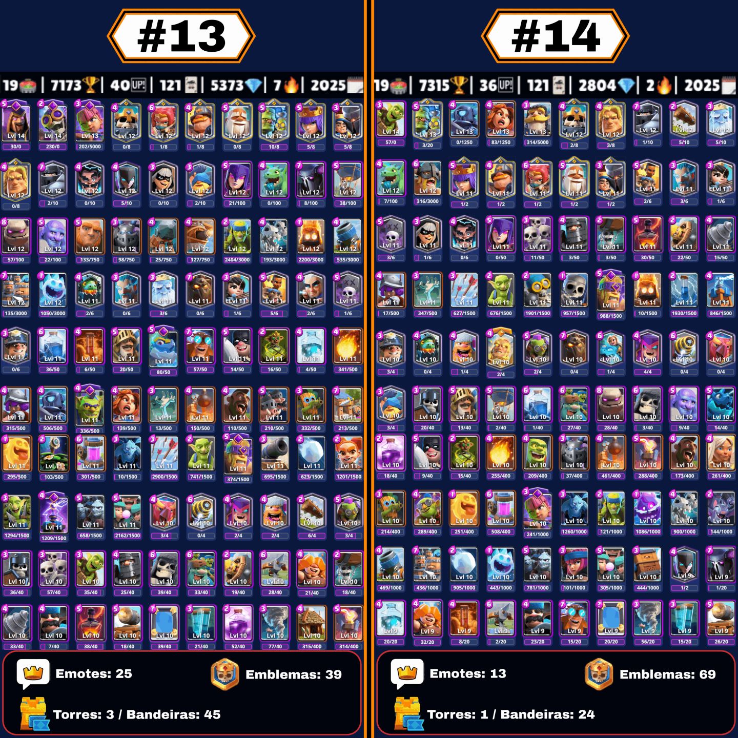CONTAS CLASH ROYALE | TODAS AS ARENAS, UPADAS, CARTAS NÍVEL 16, EVOLUÇÕES, GEMAS