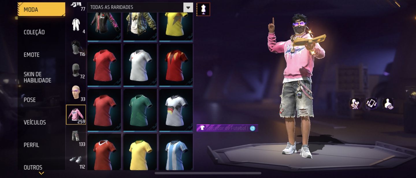 CONTA SUPER TOP DE FREE FIRE
