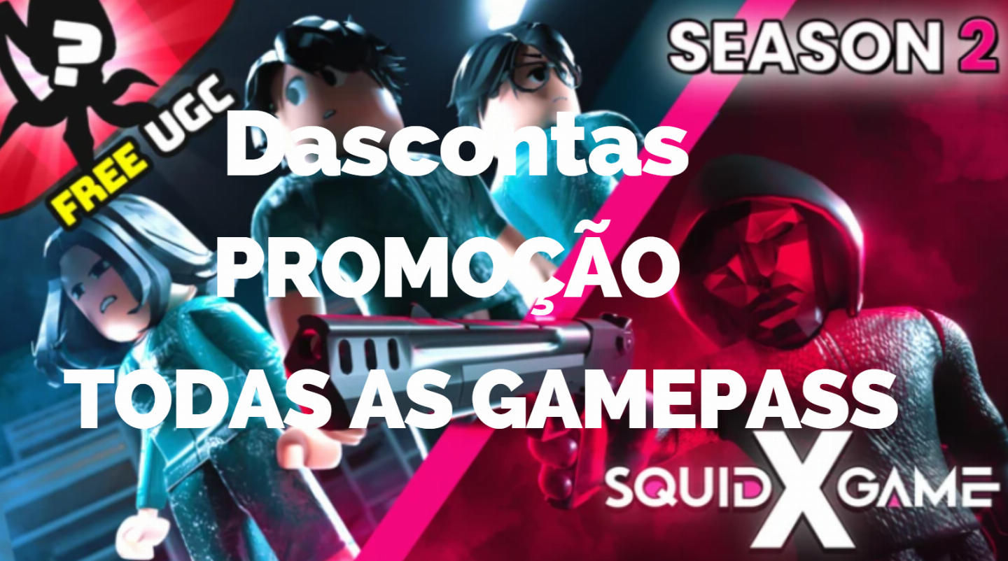 Squid Game X /Squid X Game/ TODAS AS GAMEPASS DO JOGO/ROBLOX/ENTREGA RAPIDA