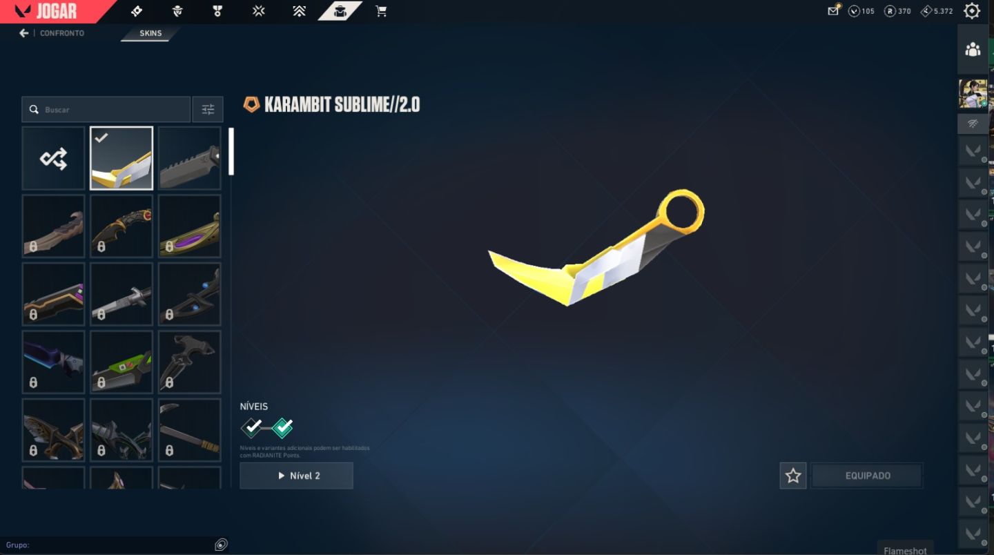 CONTA VALORANT À VENDA | PLATINA 3 | RGX + GAIA + KARAMBIT SUBLIME