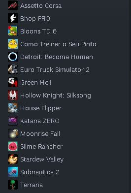 Conta Steam jogos offlines( tem uma boa quantia de jogos indie)