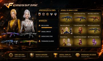 CONTA CROSSFIRE CHEIA DE ARMA 02 VIPS CAPITAO NO PRECINHO