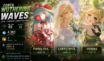 Conta Wuthering Waves UL 48 Phrolova lvl 70 + assinatura + cartethyia lvl 70