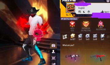 Conta Free Fire com 4, 5 Passe, Ragnarok, Angelical, One Punch Man + Prime 8