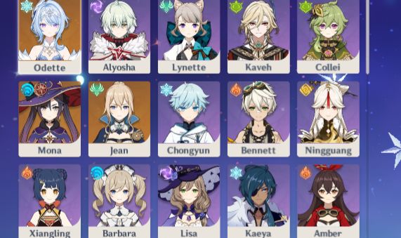 [AMERICA] Conta genshin - Odette, Mona, Jane e mais!