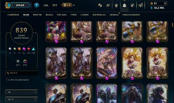 Conta League Of Legends 839 Skins Todos Os Champions