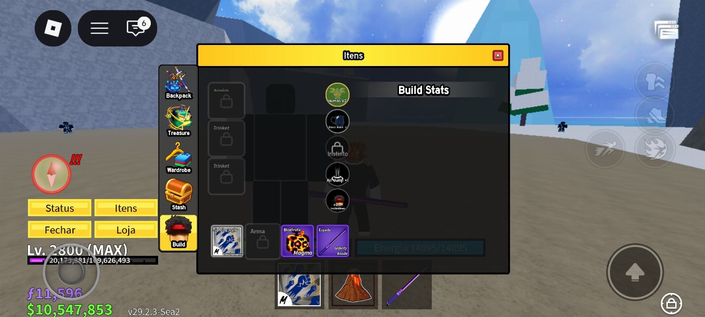 CONTA BLOX FRUITS LVL 2800 MAX | SEA 3 | BUILD DEUS HUMANO