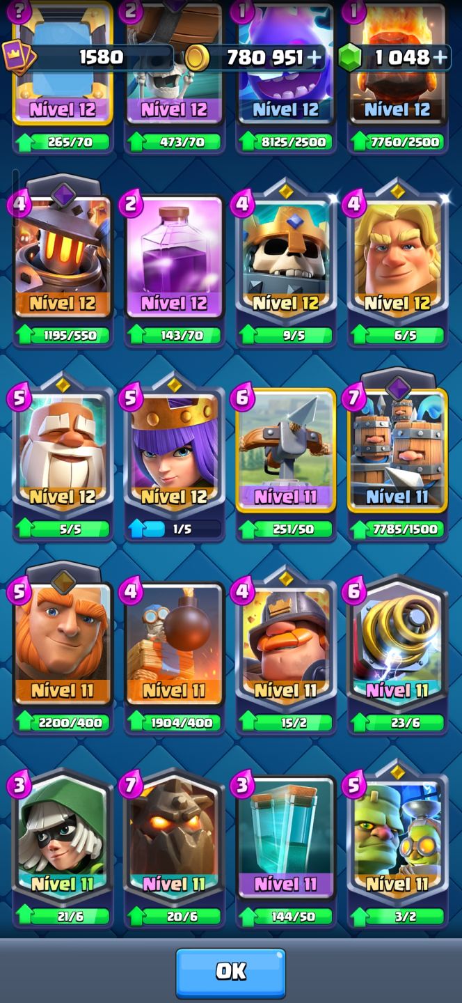 Conta de clash royale gemada barata