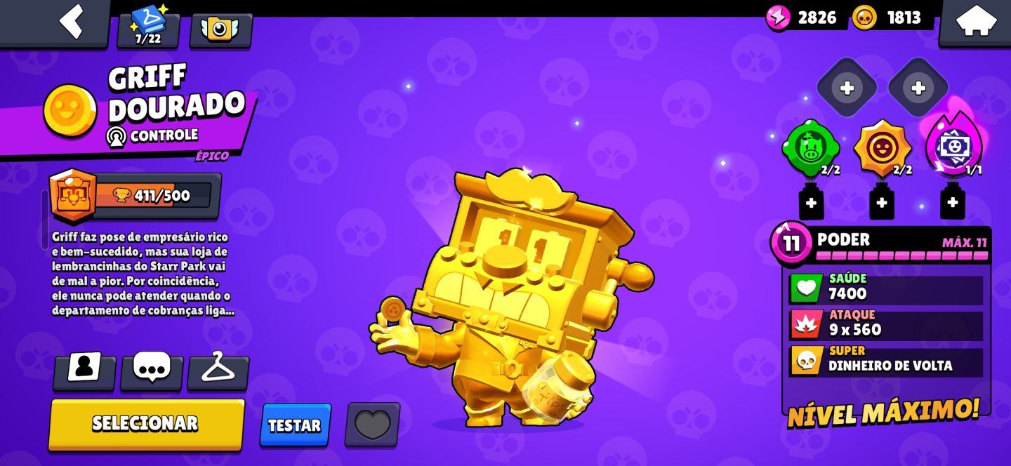 Conta braw stars com muitas coisas