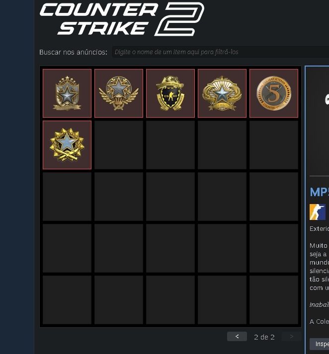 Conta de cs, 13 anos de cs2 com medalha de 10 anos e 22k premier, 6k de horas cs