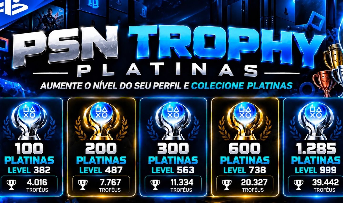 (50%Off) Psn Trofeus de platina ate lvl 999