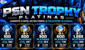 (50%Off) Psn Trofeus de platina ate lvl 999