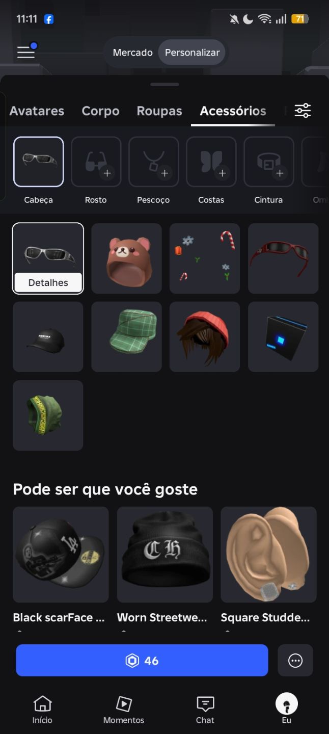 Conta de roblox
