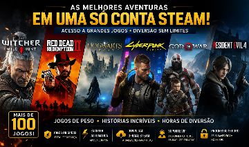 Conta STEAM OFF CUSTO BENEFÍCIO, CONTAS COM ATÉ 100 JOGOS