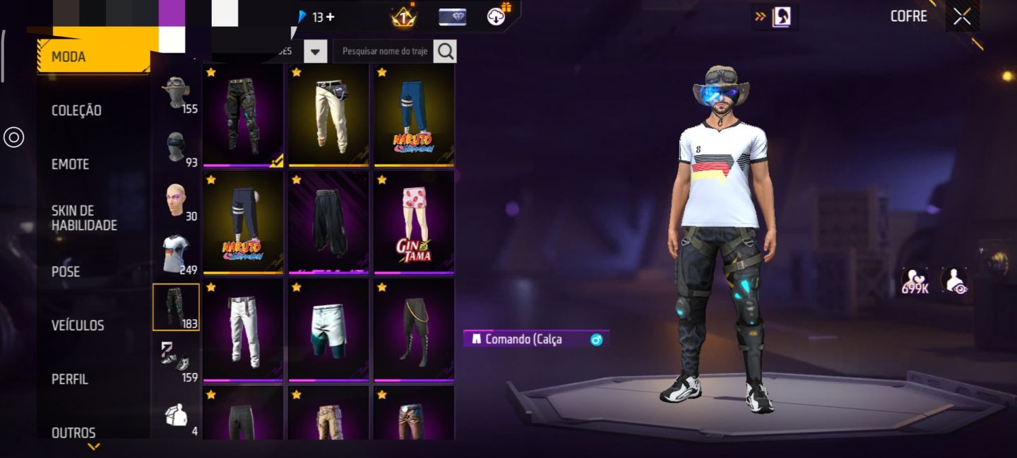 CONTA DE FREE FIRE NÍVEL 63