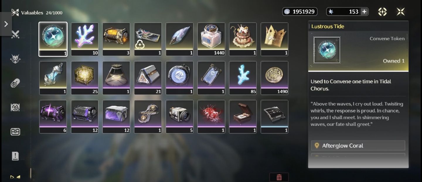 Conta Wuthering Waves, T5 bem buildados e armas assinaturas,
