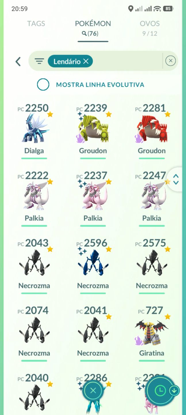 Conta Pokémon GO Lvl 40 | Lunala 100% IV | 76 Lendários, Shinys Meta, Eternatus